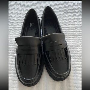 ASOS Black Fringe Detail Loafers